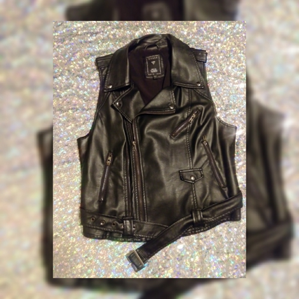 GUESS Faux Leather Vest